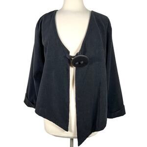 Completo Collection Single Big Button Corduroy Jacket L Black Long Sleeve